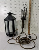 Old drop light and candle holder