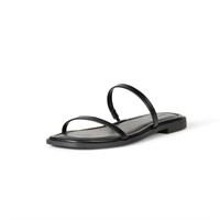 The Drop Women's Paris Square Toe Two Strap Flat