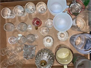 Misc. bar glass, vintage glass, cups, & more.