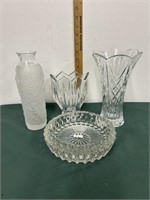 Crystal Lot-Ashtray, Vases