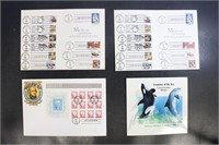 US Stamps 60+ Oversize, Large Denomination FDCs