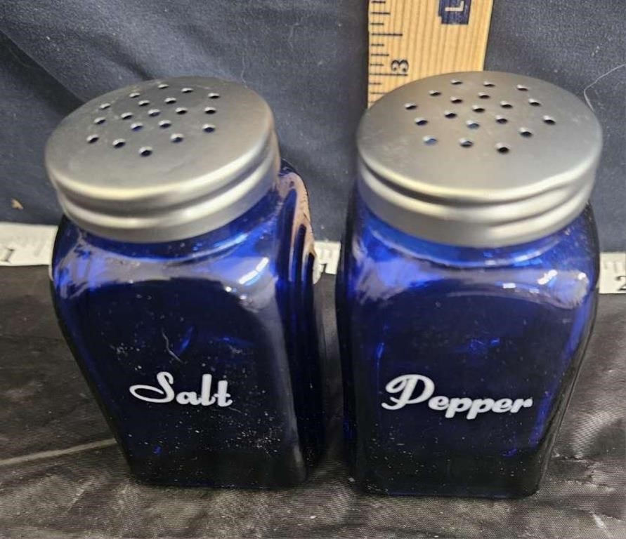 cobalt salt & pepper shakers