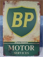 BP Approved Motor Services Metal Sign - 8" x 11"