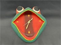 Whimsical Big Mouth Frog Quartz Wall Clock