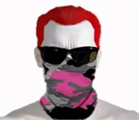 2 pink & White Camouflage Mask Bandana