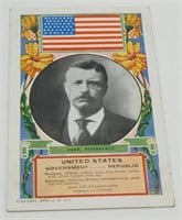 Antique 1909 Unused Theodore Roosevelt Postcard