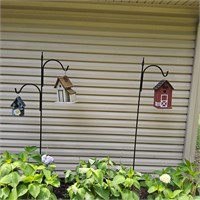 BIRD HOUSES AND SHEPHERD HOOKS