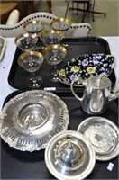 Miscellaneous Silverplate Glass and Ceramics