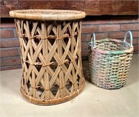 basket style end table & more