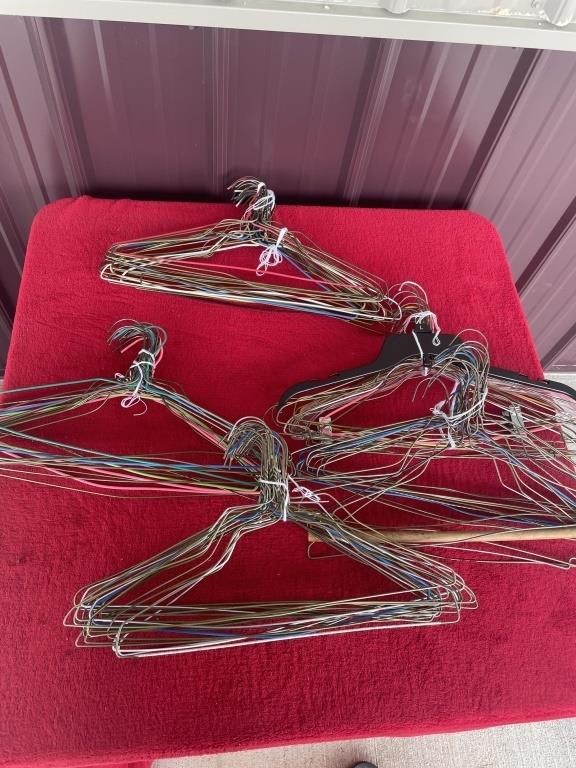Large amount of wire hangers