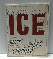 Wooden Ice Sign