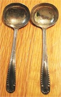 2 pc. Sterling Soup Spoons - 5" long