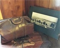 Vintage Leather Doctor Bag & 1909 Somerset PA Phot