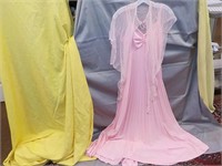 Pink Evening Dress/Cape No Tags: Bust:28",