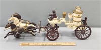 Cast Iron Horse Drawn Fire Pumper