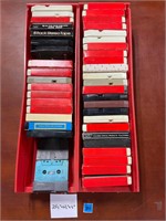 Two Trays (23 1/2”x 6 1/2”x 4”) of 8 Track Tapes