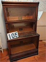 3 Section Oak Barristers Cabinet