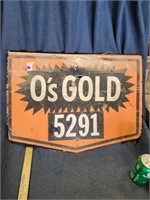 Cardboard O's Gold 5291 2 Sided Sign