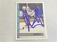 1992 Alexander Mogilny Autographed Hocky Card