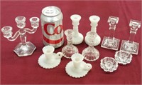 Nice Group of Miniature Glass Candlesticks