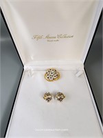 Fifth Ave Brooch & Clip Earrings