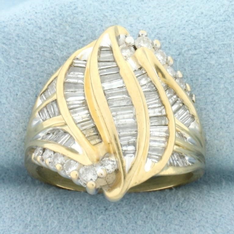 2ct Baguette and Round Diamond Statement Ring in 1