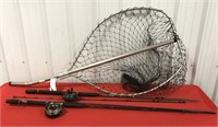 2 - Fishing Rods & Fish Net