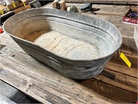 Large Oval Galvanized Wash Tub