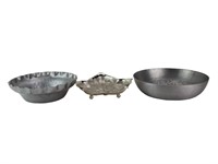 Three Metal Table Serving  Bowls
