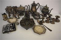 35 PIECE LOT OF ASSORTED SILVERPLATE