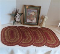 Christmas Décor - Picture/ Place Mats- 4 Items