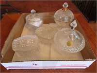 (5) TRINKET BOXES/CANDY DISHES