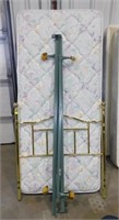 Twin Sized Gold Headboard & Bed Frame
