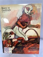 Bears vs Cardinals Nov 19 1967 program W/ ticket!