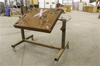 Rolling Fabricating Tilt Table, Approx 62"x40"x44"