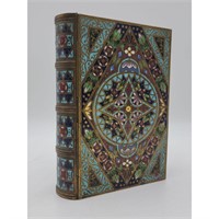 A Fine 19th C Enamel Champlev? Bronze Box Book Sh