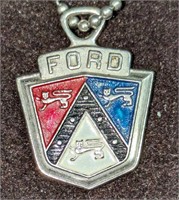 Vintage Ford Motor Club Keychain Macomb, Illinois