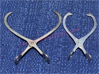 (2) Sterling silver sugar tongs 0.91-ozt