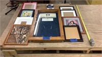 Pictures and frames and display cabinet