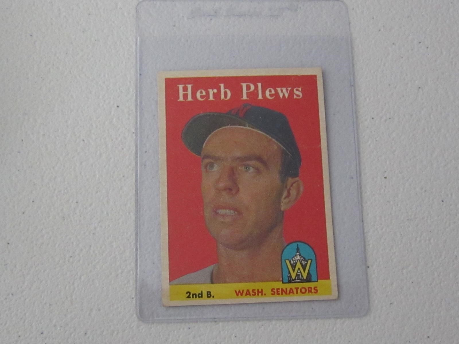 1958 TOPPS HERB PLEWS NO.109 VINTAGE