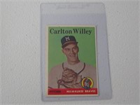 1958 TOPPS CARLTON WILLEY NO.407 VINTAGE