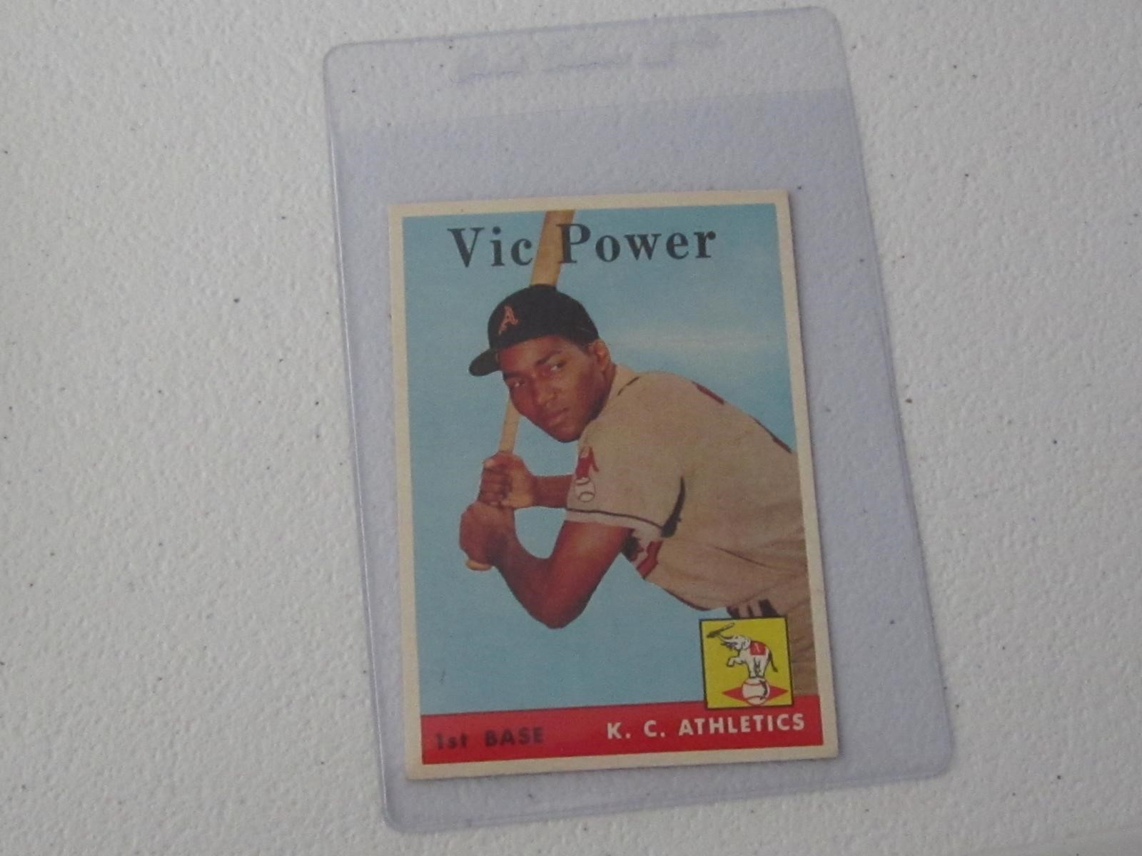 1958 TOPPS VIC POWER NO.406 VINTAGE