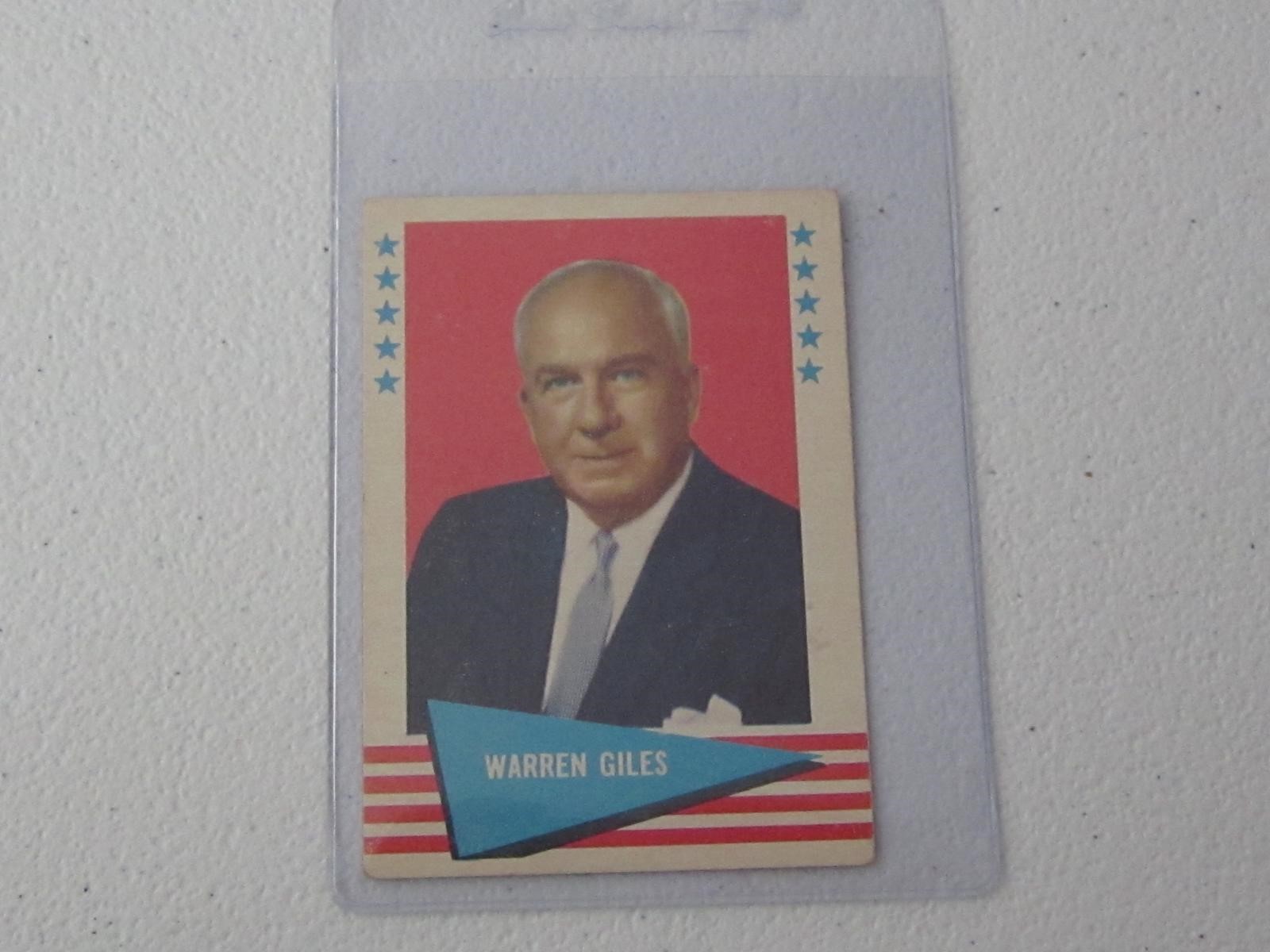 1961 FLEER WARREN GILES NO.33 VINTAGE