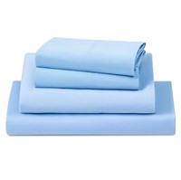 LBRO2M 4PC BAMBOO BED SHEET SET - KING - LAKE BLUE