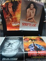 4 MOVIE POSTERS--1 IS TRANSLUCENT