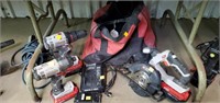 Cordless drills, saw, charger, battery & carrying