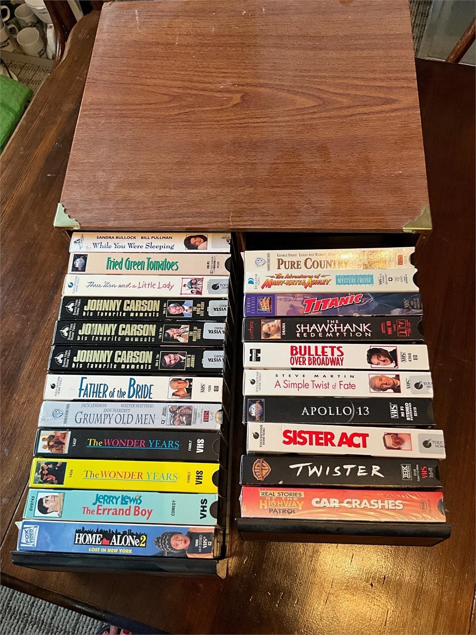 VHS Movies with Storage Container