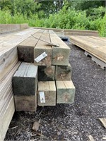 9-4x4x8' treated posts