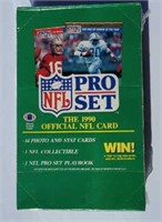 1990 official NFL cards, pro set