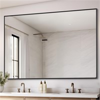 Black Bathroom Mirror for Wall  36x48 Inch